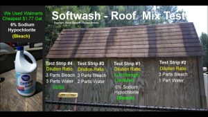 softwash roof cleaning mix test 300x169 - Softwash   Roof Cleaning Mix Test